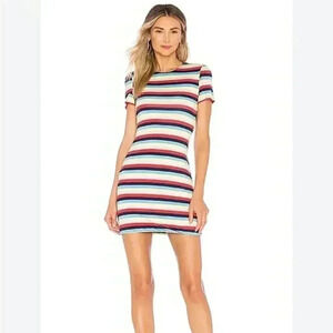 NWT Revolve x House of Harlow 1960 Delphine Multi Stripe Mini Dress, S